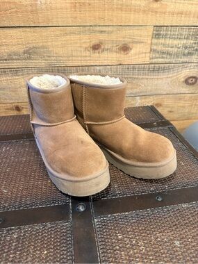 UGG Chestnut Short Platform Boots